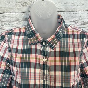 J Crew the Perfect Shirt Plaid Lightweight and breathable. Button down. Size 4